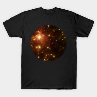 Gold yellow nebula galaxy T-Shirt